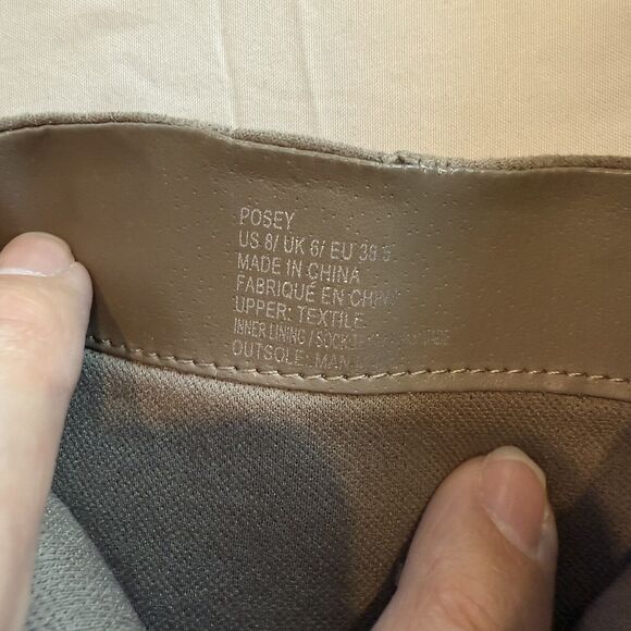 JustFab Womens Posey Booties Taupe Fringe Pointed Toe Slim Heels Side Zip W-US 8 - Picture 9 of 9